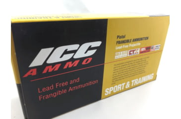 Image of ICC Ammo Gold Elite 9mm 100 Grain Frangible Flat Point Brass Pistol Ammo, 50 Rounds, 009-100XFP-B