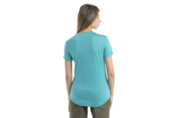Image of Icebreaker 125 Cool-Lite Sphere II Short Sleeve Tee Peak T-Shirt - Womens, Flux Green Heather, Small, IB0A56SP873S