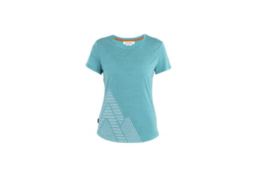 Image of Icebreaker 125 Cool-Lite Sphere II Short Sleeve Tee Peak T-Shirt - Womens, Flux Green Heather, Small, IB0A56SP873S