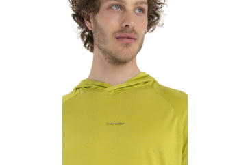 Image of Icebreaker 125 Cool-Lite Sphere Long Sleeve Hoodie - Mens, Bio Lime, Extra Large, IB0A56EU864XL