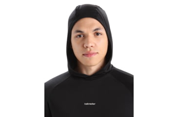 Image of Icebreaker 125 Cool-Lite Sphere Long Sleeve Hoodie - Men's, Black, Large, IB0A56EU001L