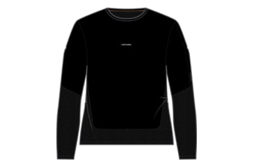 Image of Icebreaker 125 ZoneKnit Long Sleeve Energy Wind T-Shirt - Women's, Black, Medium, IB0A56SO001M