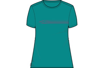 Image of Icebreaker 150 Tech Lite II Short Sleeve Camping Lines T-Shirt - Women's, Flux Green, Extra Small, IB0A56TE861XS