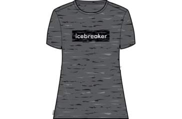 Image of Icebreaker 150 Tech Lite II Short Sleeve Glacial Flow Logo T-Shirt - Women's, Gritstone Heather, Medium, IB0A56UM004M