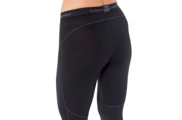 Image of Icebreaker 150 Zone Leggings - Womens, Black/Mineral, Extra Small, 104334-001-XS