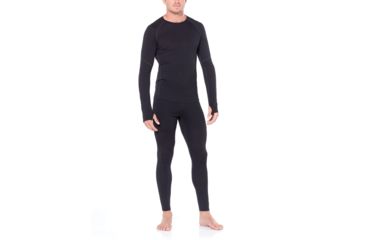 Image of Icebreaker 150 Zone Long Sleeve Crewe, Black/Mineral, Extra Small, 104331-001-XS