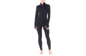 Image of Icebreaker 150 Zone Long Sleeve Half Zip, Black/Mineral, Large, 104332-001-L