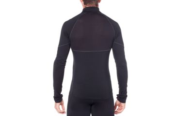 Image of Icebreaker 150 Zone Long Sleeve Half Zip, Black/Mineral, Extra Small, 104332-001-XS