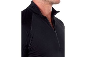 Image of Icebreaker 150 Zone Long Sleeve Half Zip, Black/Mineral, Extra Small, 104332-001-XS