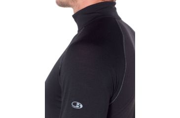 Image of Icebreaker 150 Zone Long Sleeve Half Zip, Black/Mineral, Extra Small, 104332-001-XS