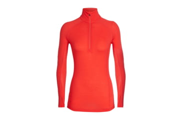 Image of Icebreaker 150 Zone Long Sleeve Half Zip, Womens, Ember/Snow, Small, 104332602S