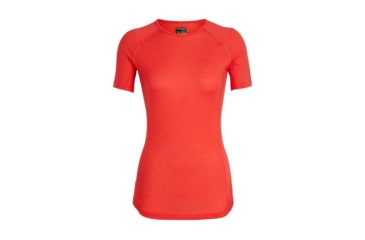 Image of Icebreaker 150 Zone Short Sleeve Crew, Womens, Ember/Snow, Large, 104330602L