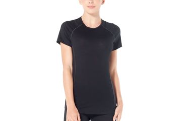 Image of Icebreaker 150 Zone Short Sleeve Crewe, Black/Mineral, Extra Large, 104330-001-XL