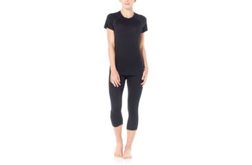Image of Icebreaker 150 Zone Short Sleeve Crewe, Black/Mineral, Extra Large, 104330-001-XL