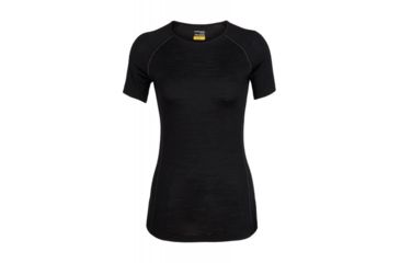 Image of Icebreaker 150 Zone Short Sleeve Crewe, Black/Mineral, Large, 104330-001-L