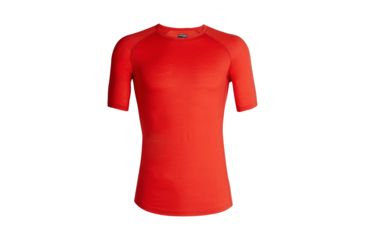 Image of Icebreaker 150 Zone SS Crewe, Chili Red/Monsoon, Small, 104346-601-S