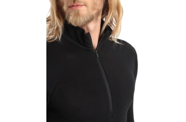 Image of Icebreaker 175 Everyday Long Sleeve Half Zip Thermal Top - Mens, Black, Small, IB104484001S
