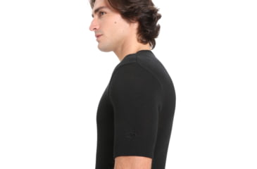 Image of Icebreaker 175 Everyday Short Sleeve Crewe Thermal Top - Mens, Black, Medium, IB104482001M