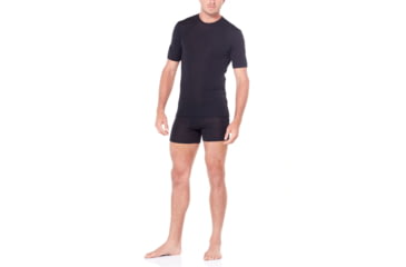 Image of Icebreaker 175 Everyday Short Sleeve Crewe Thermal Top - Mens, Black, Small, 104482001S