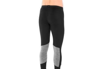 Image of Icebreaker 200 Oasis Deluxe Leggings - Mens, Black/Gritstone HTHR, Small, 104861A04S