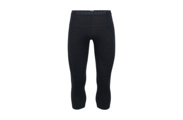 Image of Icebreaker 200 Oasis 3/4 Thermal Leggings - Men's, Black, Extra Large, IB104368001XL