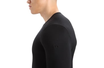 Image of Icebreaker 200 Oasis Long Sleeve Crewe - Men's, Black, Extra Small, IB104365001XS