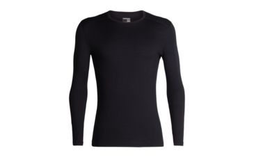 Image of Icebreaker Merino 200 Oasis LS Crewe - Men's, Black, Extra Large, IB104365001XL