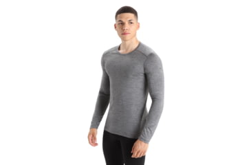 Image of Icebreaker 200 Oasis Long Sleeve Crewe - Mens, Gritstone Heather, Large, IB104365013L