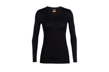Image of Icebreaker Merino 200 Oasis LS Crewe - Women's, Black, Extra Small, IB104375001XS