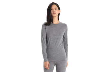 Image of Icebreaker 200 Oasis Long Sleeve Crewe - Womens, Gritstone Heather, Extra Small, IB104375013XS
