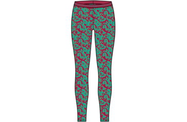 Image of Icebreaker 200 Oasis Macro Forms Leggings - Women's, Flux Green/Dk Flux/Aop, Extra Large, IB0A56UEA67XL