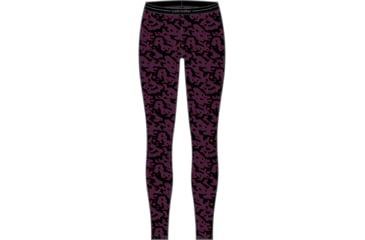 Image of Icebreaker 200 Oasis Macro Forms Leggings - Women's, Tempo/Black/Nightshad/Aop, Large, IB0A56UE989L