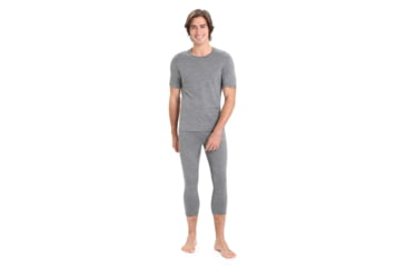 Image of Icebreaker 200 Oasis Short Sleeve Crewe Thermal Top - Men's, Gritstone Heather, Large, IB104509013L