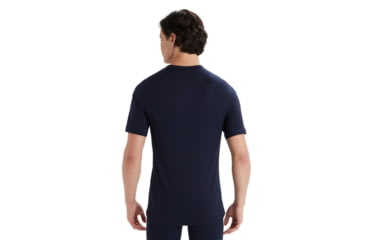 Image of Icebreaker 200 Oasis Short Sleeve Crewe Thermal Top - Mens, Midnight Navy, Extra Large, IB104509401XL