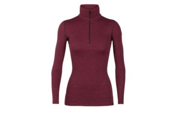 Image of Icebreaker 250 Vertex Long Sleeve Half Zip Mountain Dash - Womens, Prism/Velvet, Large, 104495-602-L