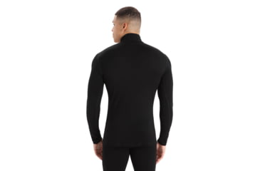 Image of Icebreaker 260 Tech Long Sleeve Half Zip Thermal Top - Mens, Black, Extra Small, IB104372001XS