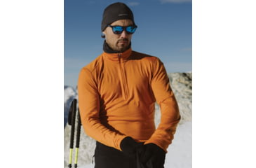 Image of Icebreaker 260 Tech Long Sleeve Half Zip Thermal Top - Men's, Earth, Extra Large, IB104372865XL