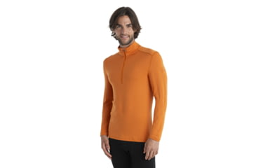 Image of Icebreaker 260 Tech Long Sleeve Half Zip Thermal Top - Mens, Earth, Extra Large, IB104372865XL