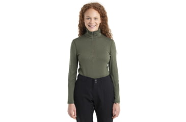 Image of Icebreaker 260 Tech Long Sleeve Half Zip Thermal Top - Womens, Loden, Extra Small, IB104390069XS