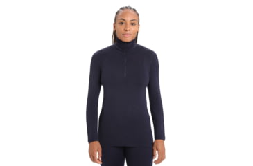 Image of Icebreaker 260 Tech Long Sleeve Half Zip Thermal Top - Women's, Midnight Navy, Extra Large, IB104390401XL