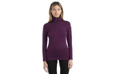 Image of Icebreaker 260 Tech Long Sleeve Half Zip Thermal Top - Womens, Nightshade, Extra Small, IB104390853XS