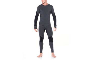 Image of Icebreaker 260 Zone Long Sleeve Crewe - Mens, Jet HTHR/Black, Large, 104360A01L