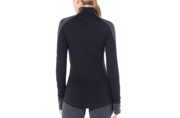 Image of Icebreaker 260 Zone Long Sleeve Half Zip, Jet Hthr/Black/Snow, Extra Large, 104394-001-XL