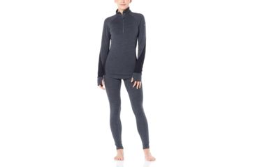 Image of Icebreaker 260 Zone Long Sleeve Half Zip, Jet Hthr/Black/Snow, Extra Large, 104394-001-XL