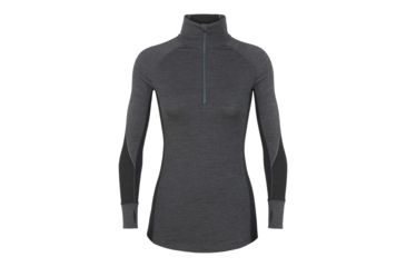 Image of Icebreaker 260 Zone Long Sleeve Half Zip, Jet Hthr/Black/Snow, Extra Large, 104394-001-XL