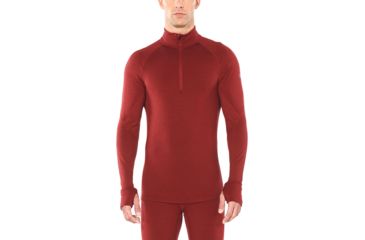 Image of Icebreaker 260 Zone Long Sleeve Half Zip - Mens, Cabernet/CHILI RED, Small, 104361616S