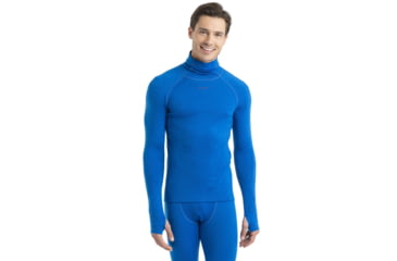 Image of Icebreaker 300 MerinoFine Long Sleeve Roll Neck Thermal Top - Mens, Lazurite, 2XL, IB0A56KO580XXL