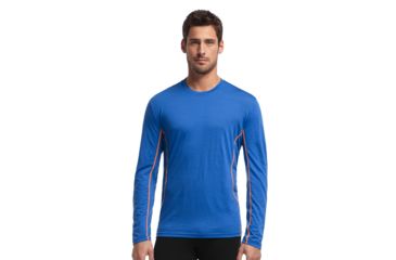 Image of Icebreaker Aero Long Sleeve Crew - Men's-Cadet/Neo-Large