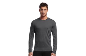 Image of Icebreaker Aero Long Sleeve Crew - Men's-Monsoon/Mineral-Medium