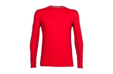 Image of Icebreaker Aero Long Sleeve Crew - Men's-Rocket/Stealth-X-Large